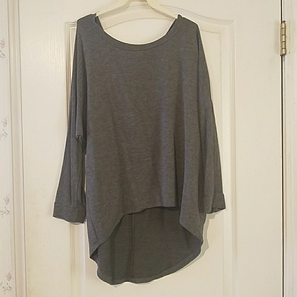 High Low Long Sleeve Top
